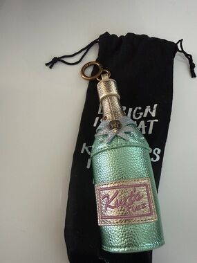 New Kurt Geiger champagne Bottle Keychain Bag Charm
